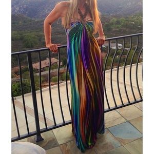 Sky Halter Maxi Dress